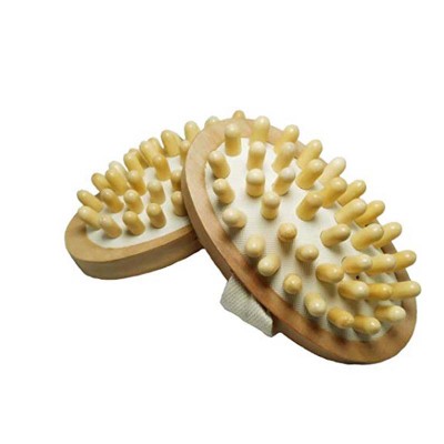 Femcery Natural Wood Anti Cellulite Massager Body Slimming Circulation Brush Muscle Relax Palm Sauna Spa Bath Massage